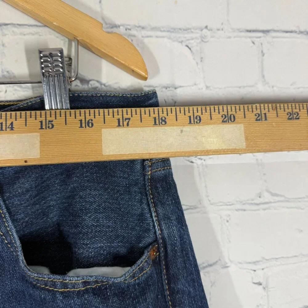 Levis 501 Jeans Men 36x32 Button Fly Denim Blue Dark Wash Cotton Measure 36X30.5